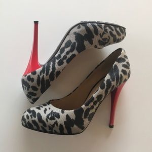 Giuseppe Zinotti leopard print heels